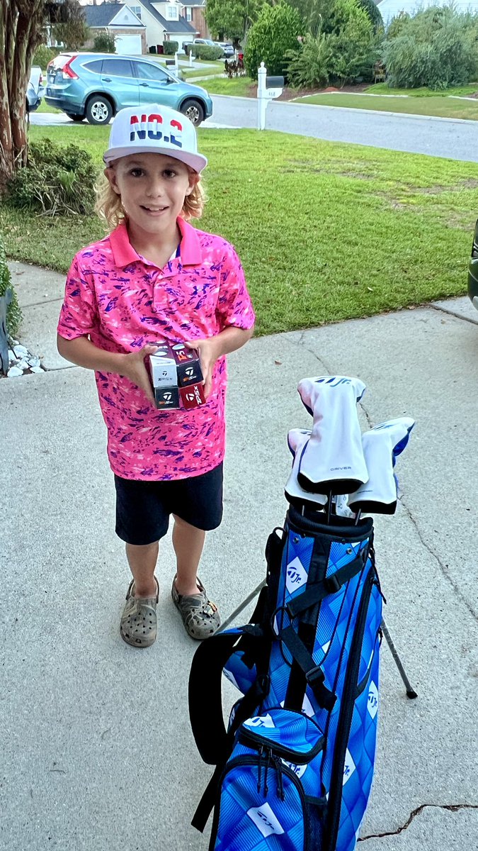 cmadrian22's tweet photo. Big thanks to @TaylorMadeGolf for helping my son elevate his game with the new junior set! He’s ready to take on the course with confidence. 🏌️♂️ #TaylorMadeGolf #JuniorGolfer #GolfGear #GolfFamily #FuturePro #GolfGoals #GolfJourney #ThankYouTaylorMade #NextGenGolf #GrowingTheGame https://t.co/fmZlYXGbHI