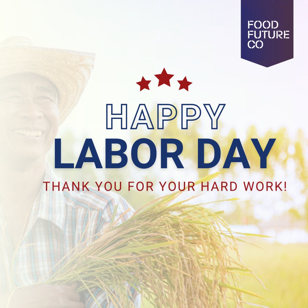 Happy Labor Day 🌟 

We celebrate the hard work &amp; dedication that fuel food &amp; agtech industry. To all  farmers, entrepreneurs, food growers &amp; workers —thank you for your commitment to making our food systems more sustainable &amp; our communities healthier 💚🌾🍎