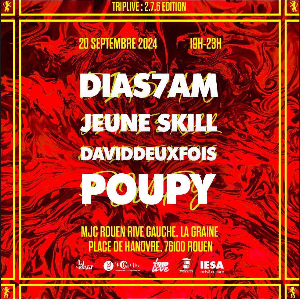🚨 TRIPLIVE : 2.7.6 ÉDITION, notre premier événement, arrive à grand pas !

Concert caritatif à destination de l’association Welcome Rouen ! 

On vous donne rdv à la Graine, le 20 septembre prochain pour retourner Rouen !

💶 13€
⏱19-23h
🎫 Billetterie en bio !

🎨 <a href="/mfaoff/">MFA - Graphiste</a>