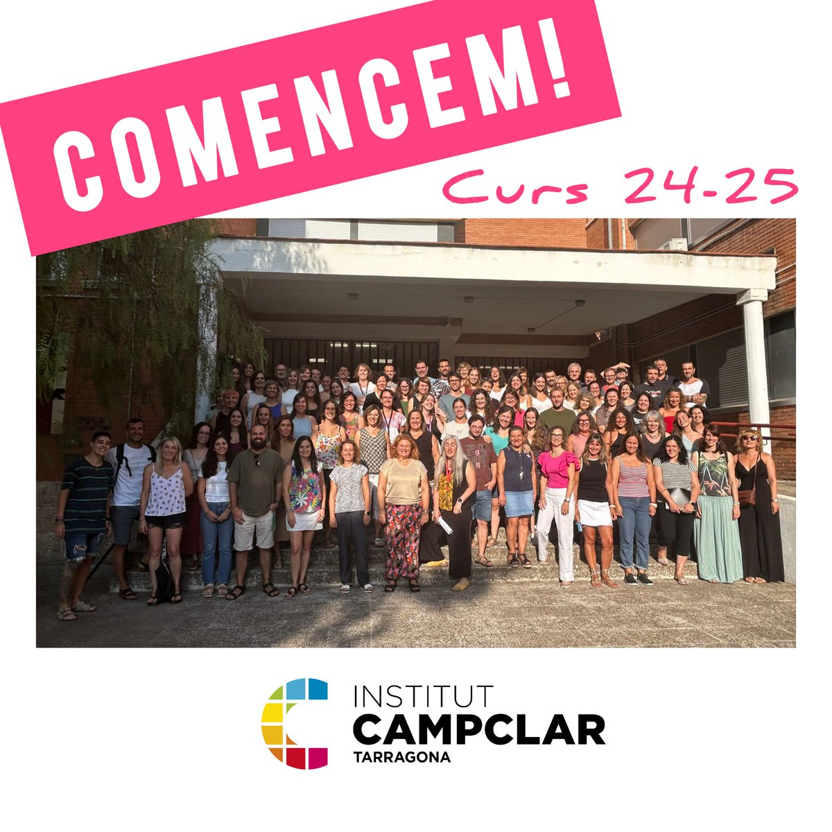 🗓️ Comencem setmana, comencem mes i comencem curs nou!
👥 El claustre de l'institut ja ho tenim gairebé tot enllestit per obrir les aules el proper dilluns 9. 
🤓👉Aquesta setmana, us mantindrem informats per xarxes sobre les dates i horaris.

🥳 Bon curs 24-25!

#SomCampclar