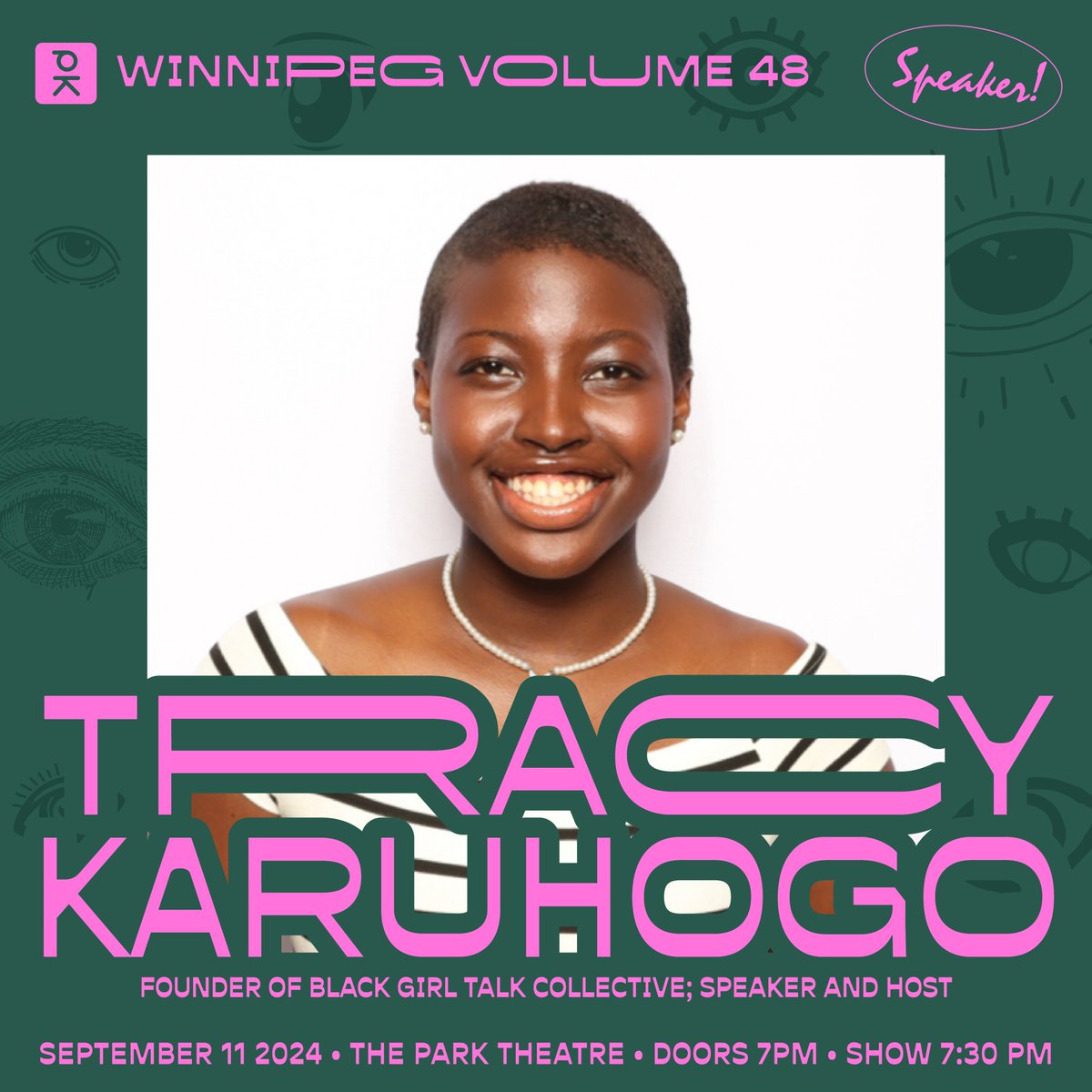 #pknwpg48 speaker Tracy Karuhogo founded the Black Girl Talk Collective to create a supportive space for Black women to share skills, build community, and learn to advocate for themselves.

See Tracy speak at @pkn_winnipeg Vol. 48 at <a href="/myparktheatre/">The Park Theatre</a> on Sep 11. Link in bio!