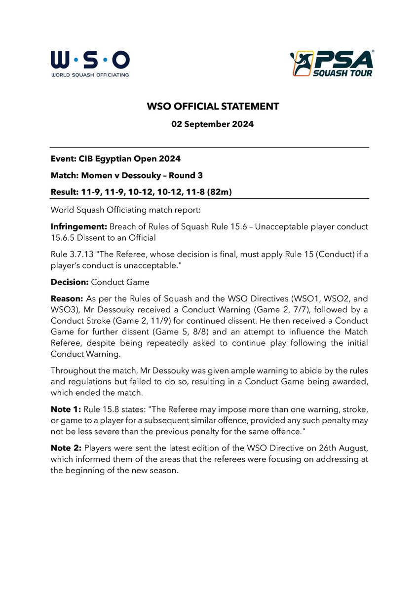 WSO Statement 02 September 2024. Read more: bit.ly/3Tf66hz