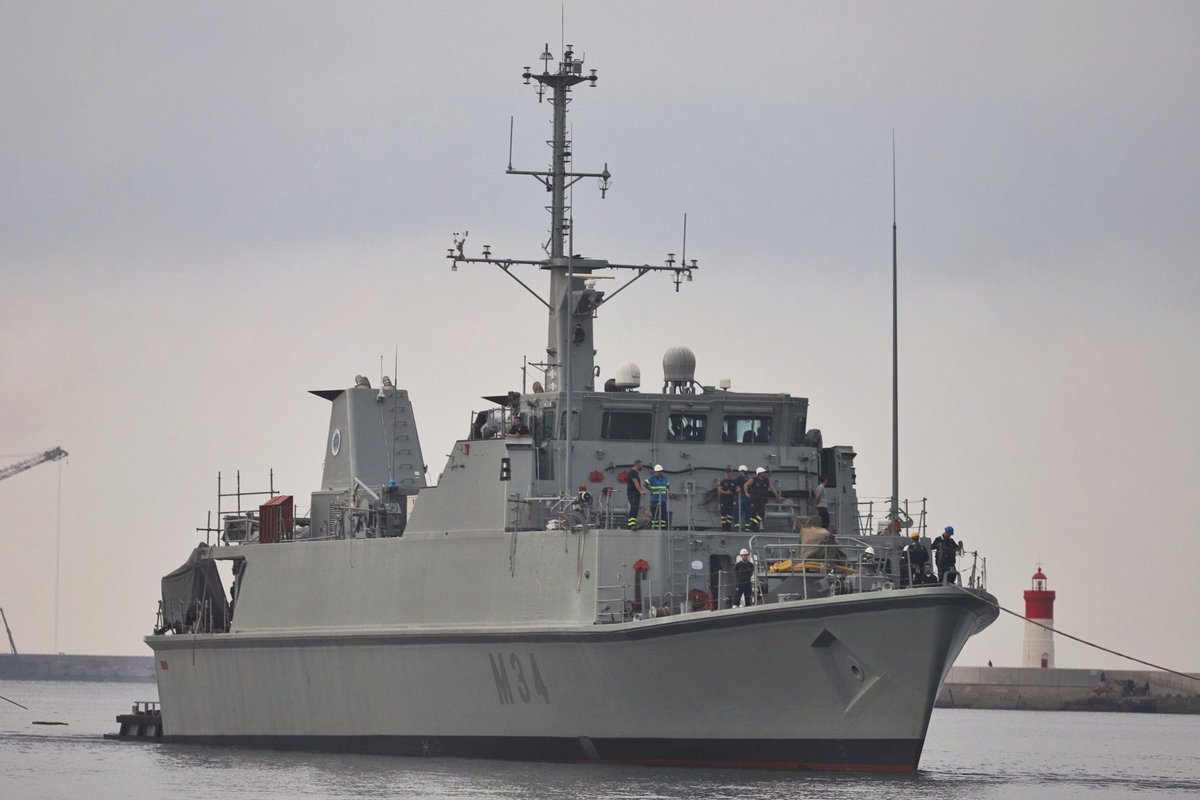 WarshipCam's tweet image. Spanish Navy Segura-class minehunter ESPS Turia (M34) in Cartagena, Spain following 5 years of modernization, repair and recovery from running aground in 2019 - September 2, 2024 #espsturia #m34

SRC: TW-@Miguel_Egea