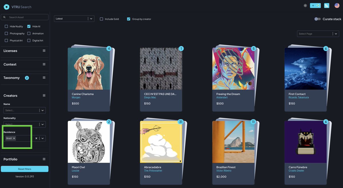 gm ☀️

To show support for Brazilian artists who have been blocked from X, I will collect their artworks on Vitruveo and promote their profiles in this thread for the next few days 💜

#Vitruveo4Brazil 🇧🇷