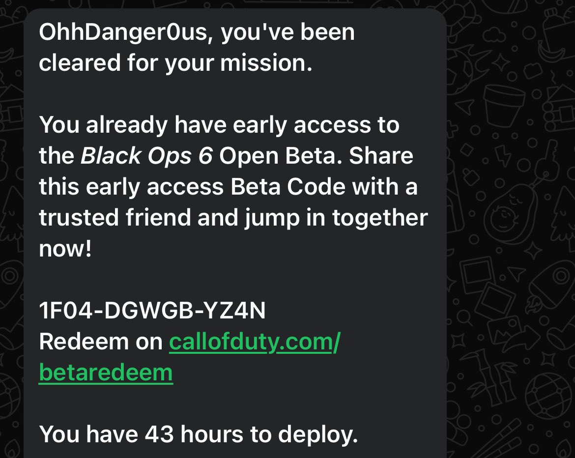 OhDangerousTTV's tweet image. One beta access code! Who wants it. First come first serve.🎮 #cod #BetaCodes