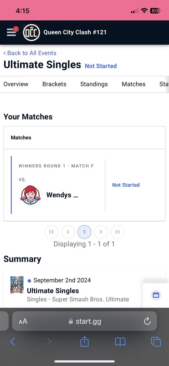 Anarchy302's tweet photo. Why is Wendys my round 1 at the local https://t.co/4rTUTdQh9q