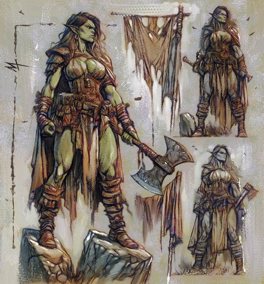 Barbarian Orcs! I have a bunch of new sketches ready that I'll be posting in the next few days... spread the word ;) Also some Updates on my shop ( Link in Bio )!  #FantasyArt #sketchoftheday #NewStore #ArtPrints #ArtBooks #Merchandise #ArtistOnX