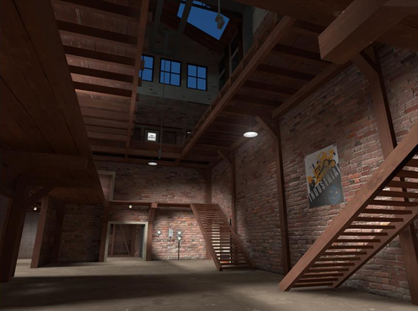TF2DevTrivia's tweet image. Prior to release, TF2's environments initially made more use of normal-mapping. This is a technique to create the illusion of visual depth and detail onto simplistic geometry. As for why these normal maps were cut before release is unknown.