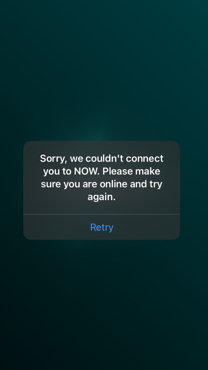 instabren's tweet photo. @NOWHelpTeam @NOW whats the point of allowing downloads if I still have to be online to use the app?! Please can you fix this, or give me a refund for the days I’ve not been able to use my subscription! https://t.co/vYiMAfoBK4