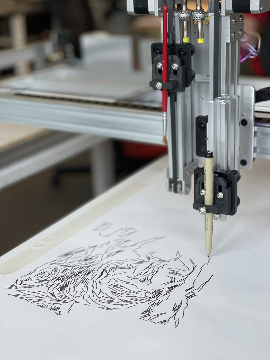 imp3dim3nta's tweet image. a REALLY big (1.5 x 1.5 m) dual z-axis plotter lives in Zurich now! Ideas on how to keep it busy ? 🙃 #plottertwitter #machinedrawing