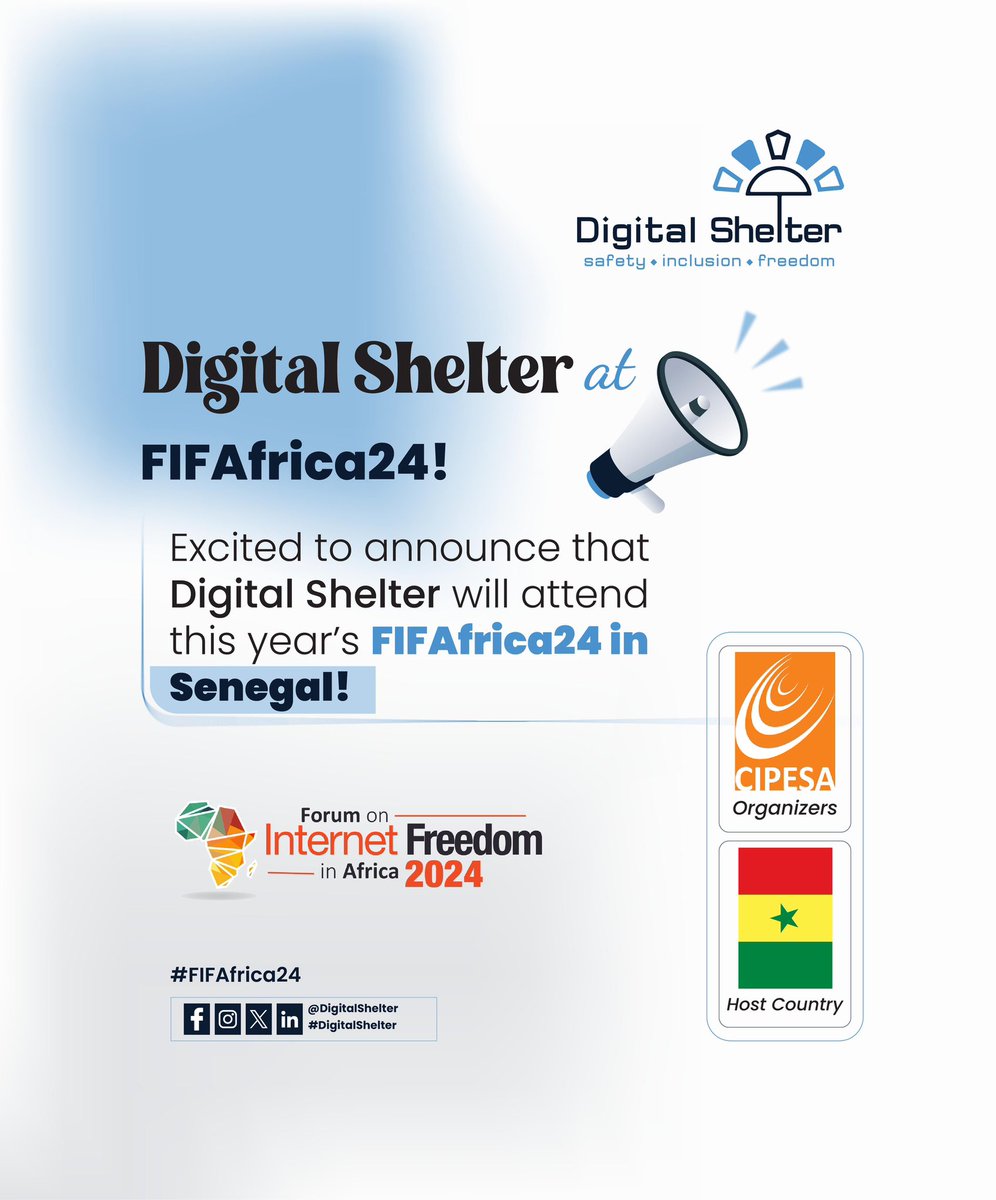 In three weeks, we will be heading to West Africa to join the Forum for Internet Freedom in Africa which is taking place in Dakar Senegal. We will be hosting a session on promoting pluralistic digital space in Horn of Africa. Stay tuned &amp; follow the discussion using #FIFAfrica24