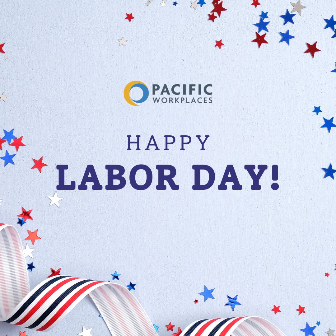 PacWorkplaces's tweet image. 🎉 Happy #LaborDay from Pacific Workplaces! Whether you&apos;re taking a well-deserved break or gearing up for the next big project, we’re cheering you on! Enjoy the day, recharge, and get ready to crush your goals. 💼💪 #labordayweekend #wemakeworkbetter #wecare #coworking #cowork