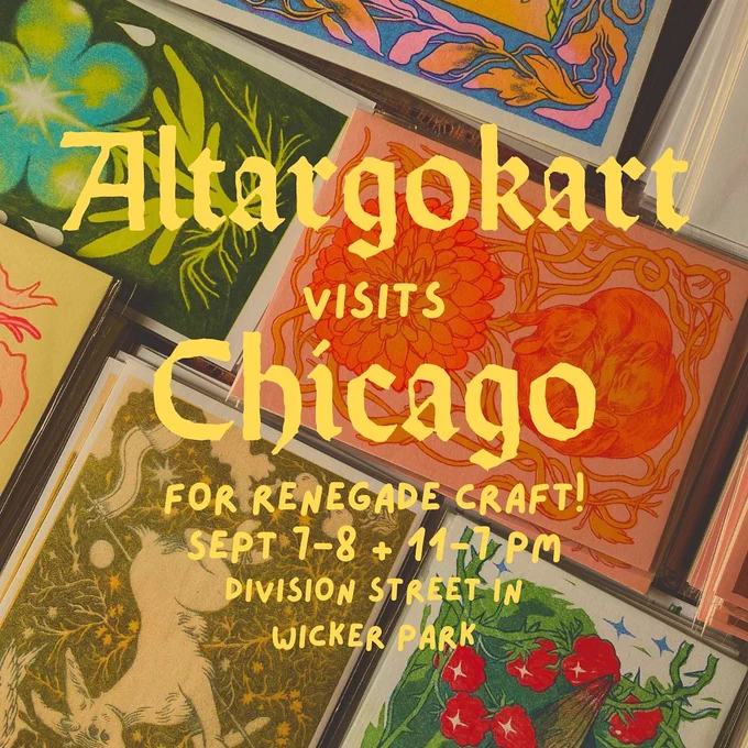 I'll be at Renegade Craft in Chicago this coming weekend! First big out of state market!! 💥🧡 come say hi if you're around! 