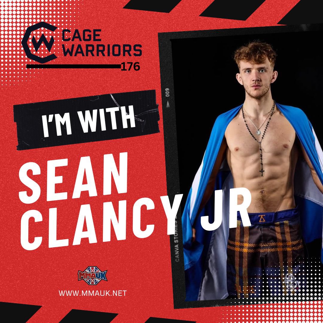 Who’s all with Sean Clancy Jr ? 👊

Sean Clancy Jr. will be fighting Rafael Aronov at Cage Warriors 176 in Glasgow at the Braehead Arena this Saturday 🏴󠁧󠁢󠁳󠁣󠁴󠁿
Make Sure You're There 👉 bit.ly/4bGrEdx
#CageWarriors #cwglasgow #mmauk #CW176 #ukmma #mmascotland #seanclancyjr
