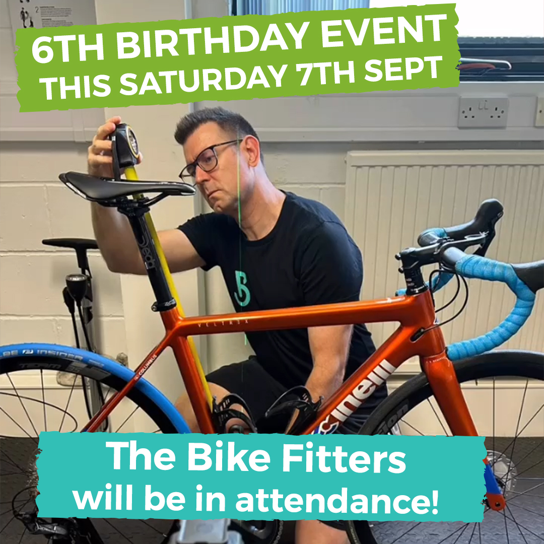 PatsTeamSpirit's tweet photo. Join us this Saturday 7th Sept for the Peak Ascent Cycles 6th Birthday event!
Dan Gooding from The Bike Fitters will be present to discuss how to improve your fit and overall comfort on the bike.
Buffet and hot and cold drinks, tombola, exclusive deals and more! https://t.co/DfMreenYh4