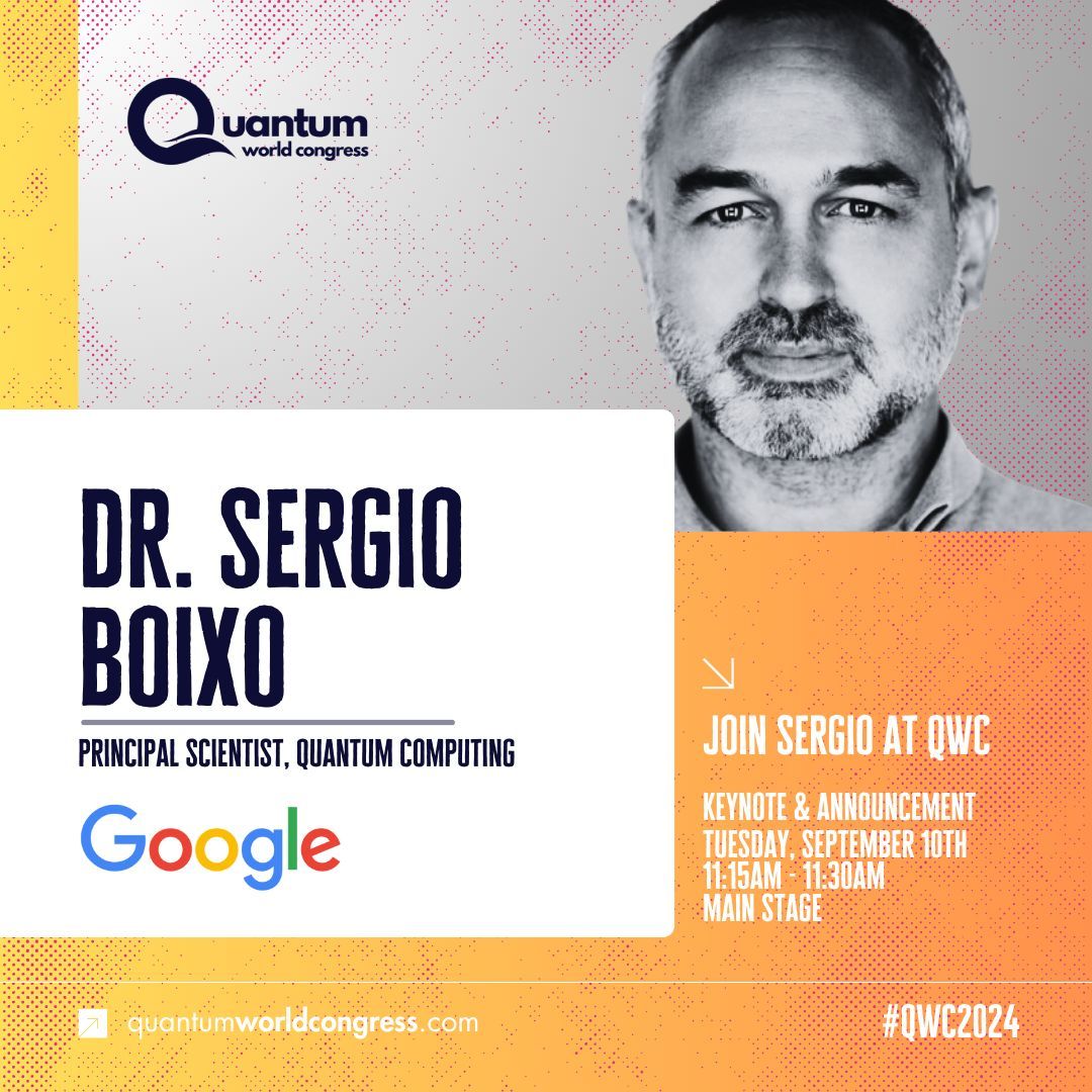Quantum World Congress (@qwcevent) on Twitter photo ๐ <a href="/GoogleQuantumAI/">Google Quantum AI</a> is making its debut at #QWC2024! Join Dr. Sergio Boixo for a can't-miss keynote and announcement. Trust us: you won't want to miss this one.
๐
Sept 10th | ๐ 11:15 AM - 11:30 AM | ๐ Main Stage
๐ buff.ly/3RFANc7 ๐ <a href="/GoogleQuantumAI/">Google Quantum AI</a> is making its debut at #QWC2024! Join Dr. Sergio Boixo for a can't-miss keynote and announcement. Trust us: you won't want to miss this one.
๐
Sept 10th | ๐ 11:15 AM - 11:30 AM | ๐ Main Stage
๐ buff.ly/3RFANc7