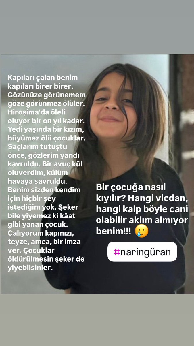 Benim aklım asla bu kötü ruhlu, vicdanı, kalbi olmayan, sırf bedenden ibaret insan müsveddelerini (insan kılığında başka bir şey bunlar) almayacak!!! #naringuran #NarinÇocuk #NarinGüran