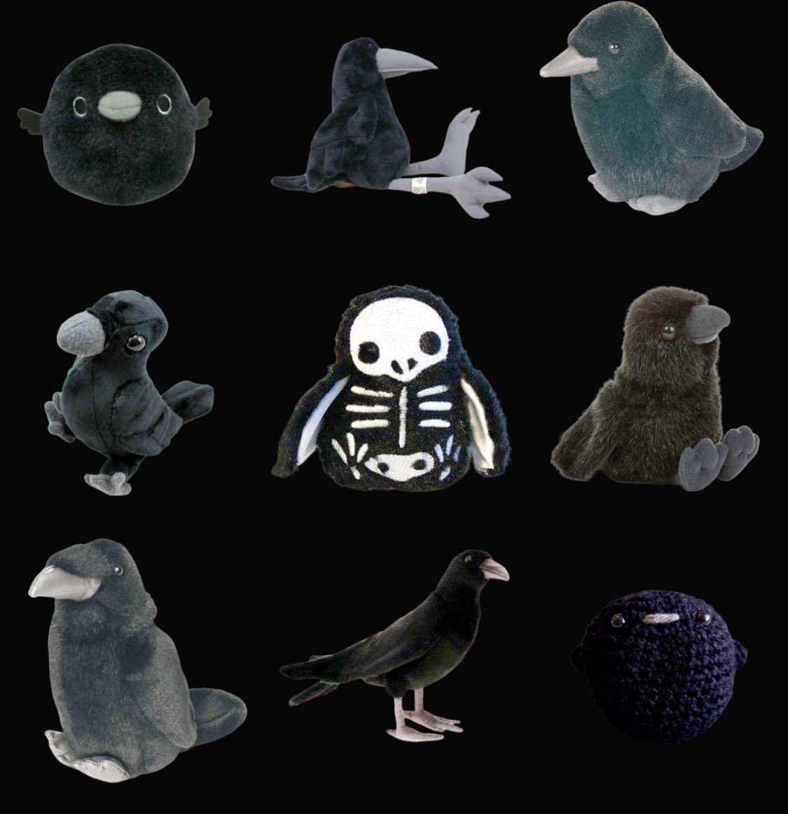 horrorsthetics's tweet photo. crow plushies 🐦‍⬛ https://t.co/J6dMSS1WKk