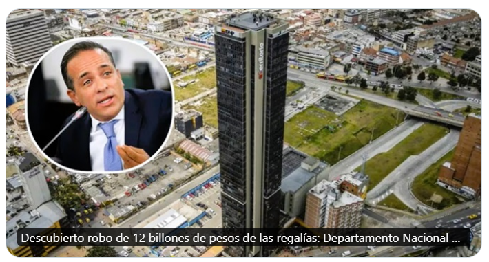 FabrySeguraS's tweet photo. Le quitaron la curul en el congreso al senador @AlexLopezMaya y @petrogustavo lo nombró director del @DNP_Colombia. 
Y fue no más pasar por la puerta y encontró un robo por más de 12 billones de pesos de las regalías.
La mafia está arrepentida de haberle anulado su credencial. https://t.co/HhTdS1G6Af