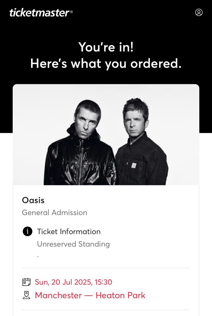 Noen dager er gått og pulsen har senket seg. Jeg skal se Oasis live neste sommer. Klyp meg i armen!