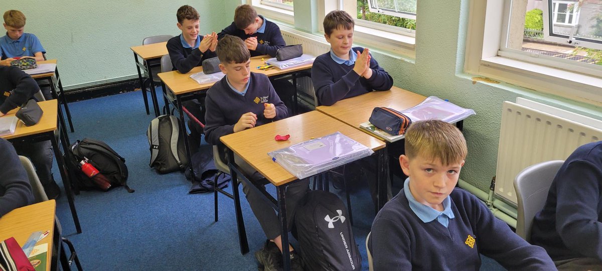 CBS_Enniscorthy's tweet image. First Year St Aidan enjoyed their active learning class making models of the Earth’s structure and its layers in Ms. Barry’s Geography class today! Well done to all involved! #weprepare #weachieve #makelearningfun