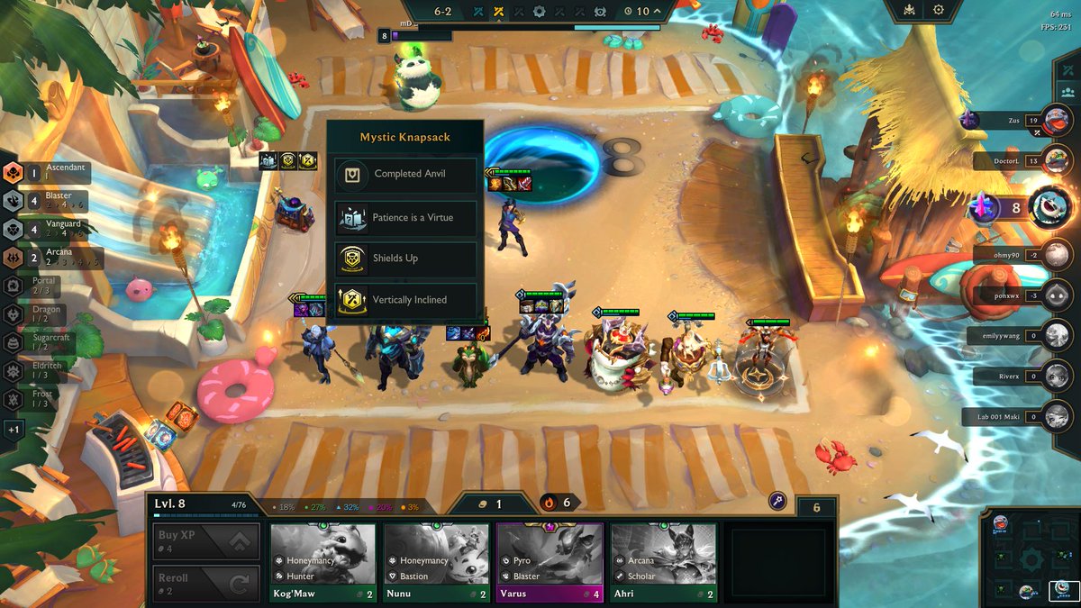 BepoCarrot's tweet photo. Frontline Ezreal

Patience is a Virtue 
4 Vanguards, Shields Up
Vertically Inclined

Finally played the comp in a full challenger lobby! https://t.co/BmW1Atb4xG