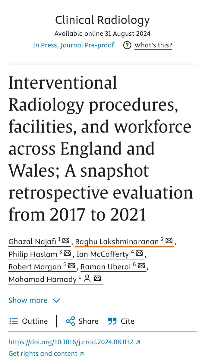 Mo Hamady (@mo_hamady) on Twitter photo IR does fab job in UK. Good info to GIRFTIR to enhance recognition of speciality &to address various issues that enable IRs to better serve patients with modern medicine in vasc and non vasc IR. <a href="/BSIR_News/">The British Society of Interventional Radiology</a> <a href="/TraineesBSIR/">BSIR Trainees (British Society of IR Trainees)</a> <a href="/cirsesociety/">CIRSE</a> <a href="/RCRadiologists/">The Royal College of Radiologists</a>
authors.elsevier.com/sd/article/S00โฆ IR does fab job in UK. Good info to GIRFTIR to enhance recognition of speciality &to address various issues that enable IRs to better serve patients with modern medicine in vasc and non vasc IR. <a href="/BSIR_News/">The British Society of Interventional Radiology</a> <a href="/TraineesBSIR/">BSIR Trainees (British Society of IR Trainees)</a> <a href="/cirsesociety/">CIRSE</a> <a href="/RCRadiologists/">The Royal College of Radiologists</a>
authors.elsevier.com/sd/article/S00โฆ
