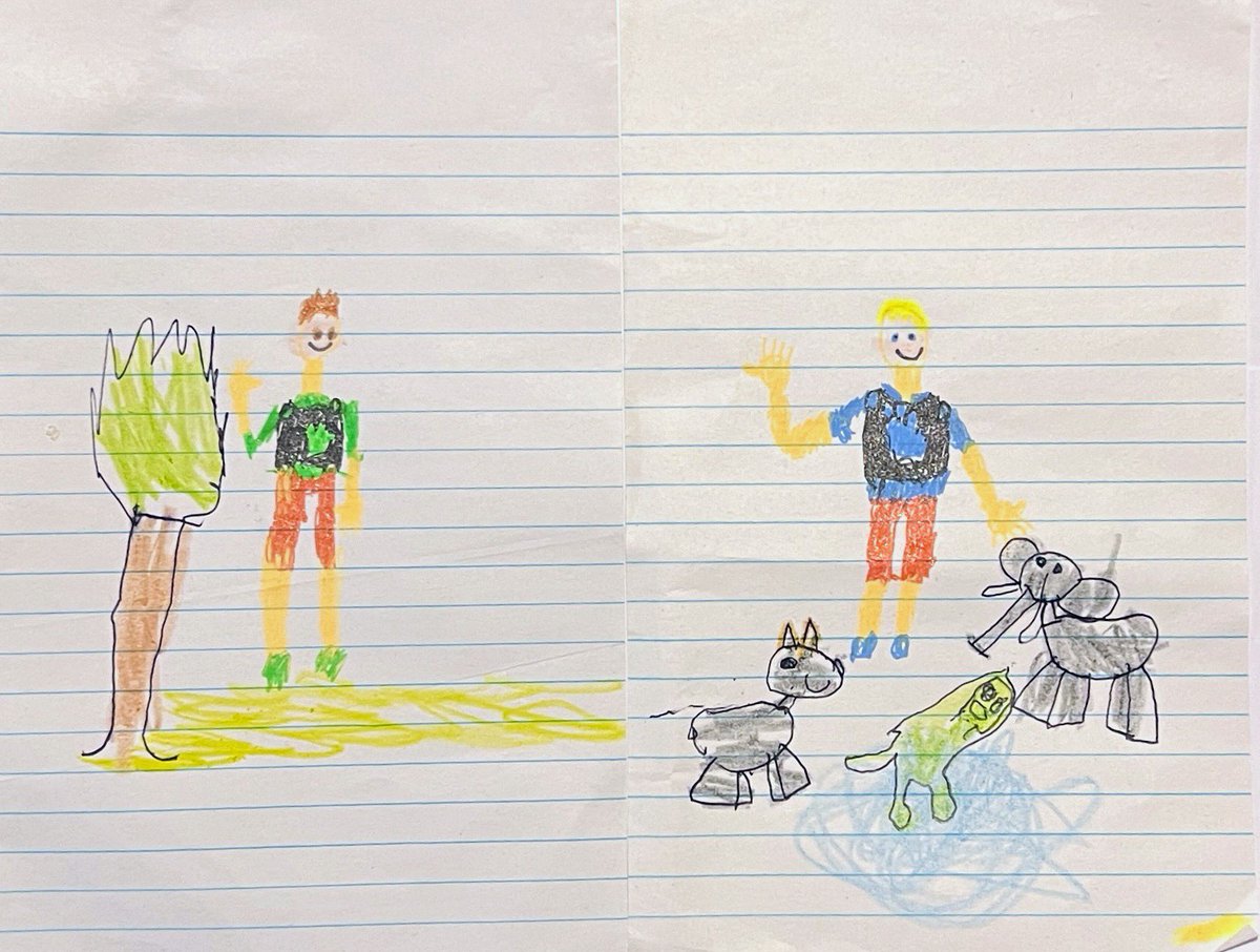 Hey there <a href="/TheKrattBros/">The Kratt Brothers</a>, my 7 year old daughter (Abby) loves the show. You guys are teaching her so much. Thanks. Here’s a picture she made for you.