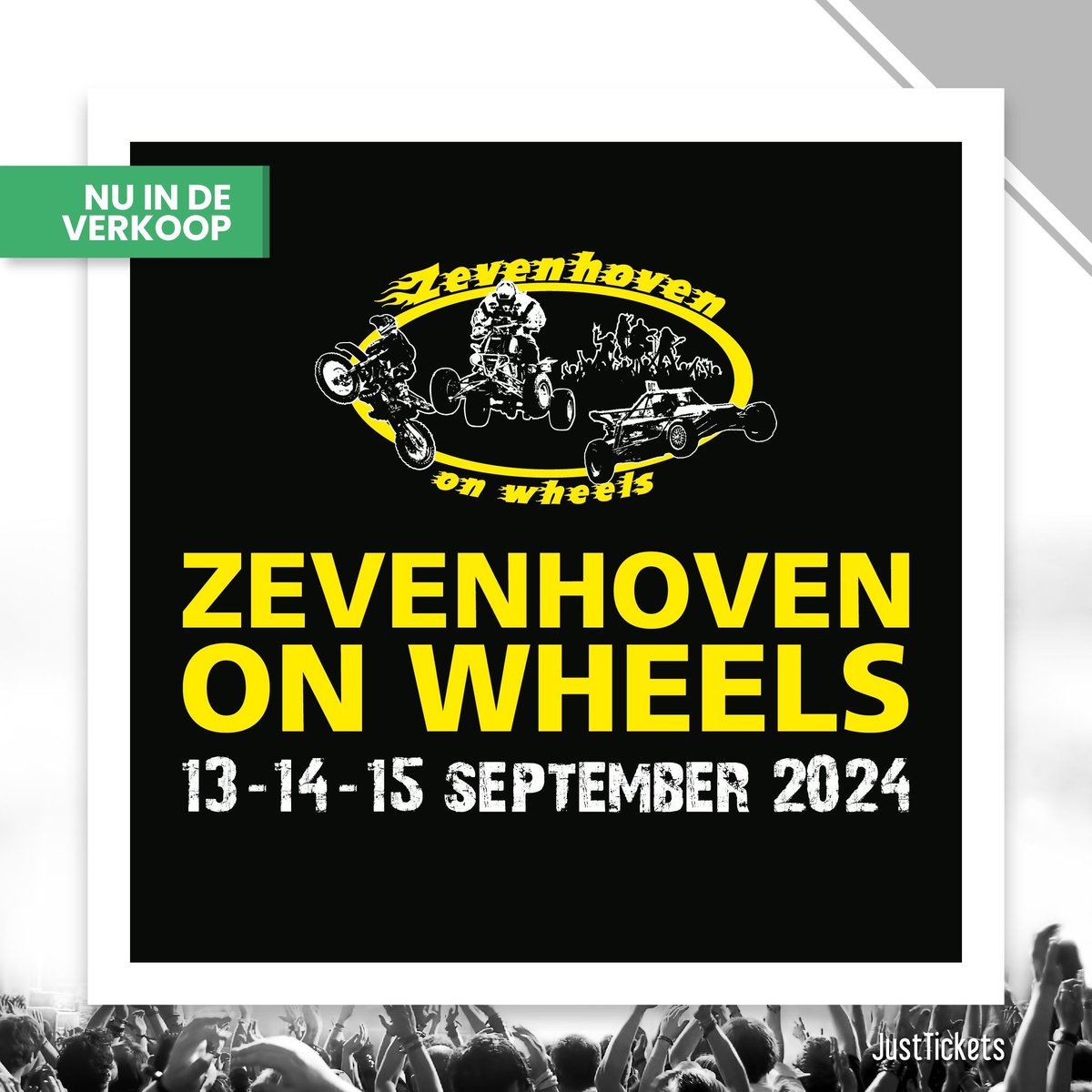 JustTicketsNL's tweet photo. 🏎️ Auto-, motor-, en brommercross in Zevenhoven met aansluitend heerlijke feestavonden! Op 13-14-15 september is het weer tijd voor Zevenhoven On Wheels! Scoor nu je tickets via: https://t.co/RcEkv3lUiT https://t.co/9sGOmInrBU