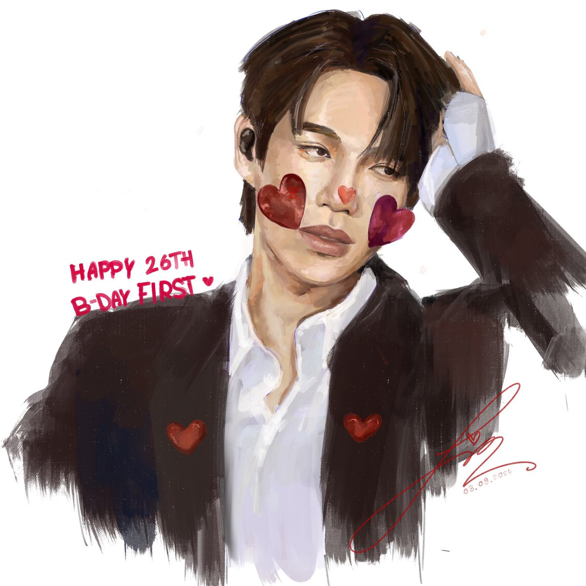 lizziedrawzz's tweet photo. Happy birthday to First! 💞
I hope he has an amazing day :)
#HBD26thFIRST
#26thHappyFirstDay
#FirstKanaphanBDProject2024
#Firstkanaphan #กองทัพของเฟิร์ส https://t.co/LrJJAHPe3i
