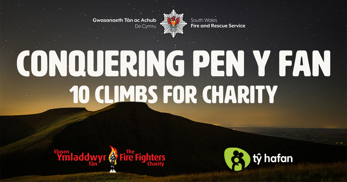South Wales Fire and Rescue Service (@swfireandrescue) on Twitter photo ๐๐๏ธ This Thursday, members of #TeamSouthWales will be conquering 10 climbs of Pen Y Fan, raising money for @Firefighters999 and <a href="/tyhafan/">Tลท Hafan Children's Hospice</a>.
To support the team, visit ๐
๐ bit.ly/PenYFanClimb24 ๐๐๏ธ This Thursday, members of #TeamSouthWales will be conquering 10 climbs of Pen Y Fan, raising money for @Firefighters999 and <a href="/tyhafan/">Tลท Hafan Children's Hospice</a>.
To support the team, visit ๐
๐ bit.ly/PenYFanClimb24