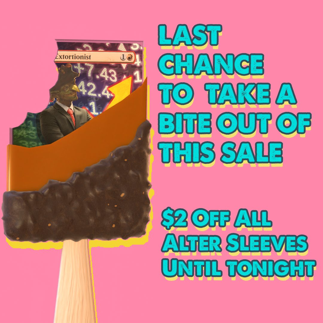 There's still time to enjoy our summer sale! 

All participating designs are $2 Off until September 2nd. Don't miss out!

Visit us here:
altrslv.co/Summer2024

#magicthegathering #mtg #mtgalter #mtgart #mtgalters #magictcg #edh #altersleeves