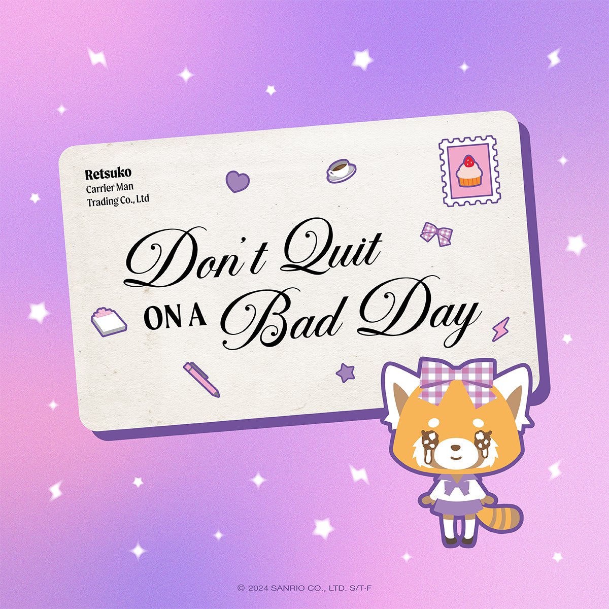 aggretsuko's tweet photo. Keep going 🎀 #mondaymotivation https://t.co/Lt1Y2z43pK