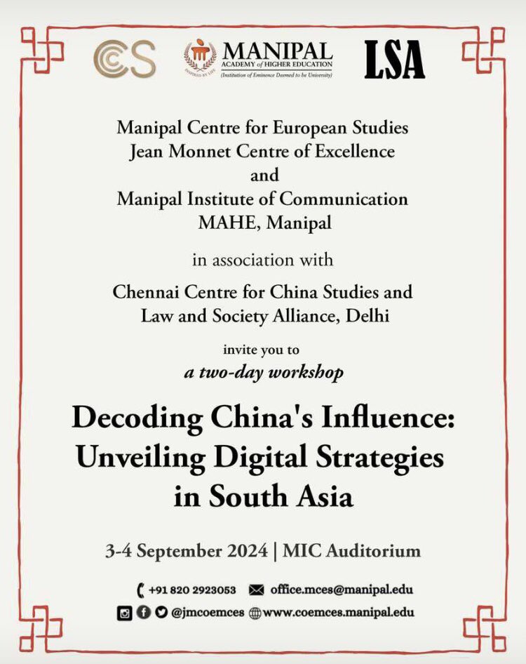shreerajgudi's tweet photo. Manipal Institute of Communication @micmanipal @mces_mahe  @C3SIndia @ncbipindra holding a two day workshop on Decoding China @MAHE_Manipal @DrSJaishankar @MEAIndia @narendramodi #MediaStudies #DefenceJournalism @drpadmarani #Communication https://t.co/EueiwhiOx8