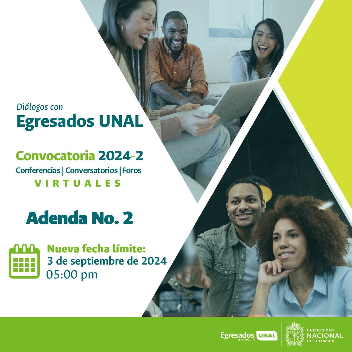 ¿Tienes un tema de interés académico y deseas compartirlo con la Comunidad Universitaria?

Participa como conferencista en 📣DIÁLOGOS CON EGRESADOS 2024-2

📍INSCRIPCIONES Y TÉRMINOS DE LA CONVOCATORIA EN: bit.ly/dialogos2024-2

🚨Cierre convocatoria: 3 de septiembre 5pm 🚨