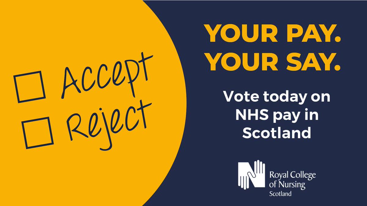 Our consultation on the 2024-25 pay offer for the NHS in Scotland is open - here's what you need to do: 
➡️ Make sure your details are up to date on MyRCN  
➡️ Read the offer  
➡️ Have your say  
With just a few clicks, you can have your say on your pay.  bit.ly/3ABtX4m