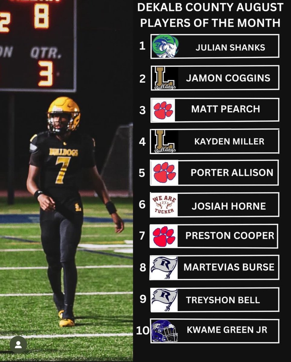 Dj Mckayhan (@djmckayhan) on Twitter photo Dekalb County Player of the month <a href="/JulianShanksL/">Julian Shanks</a> 6’1 190lb Senior QB/Ath. 3 Game STATS: 757yds pass 7TDs 150yds Rushing
Link to 3 Game Film:
hudl.com/v/2Pzpd0 Dekalb County Player of the month <a href="/JulianShanksL/">Julian Shanks</a> 6’1 190lb Senior QB/Ath. 3 Game STATS: 757yds pass 7TDs 150yds Rushing
Link to 3 Game Film:
hudl.com/v/2Pzpd0