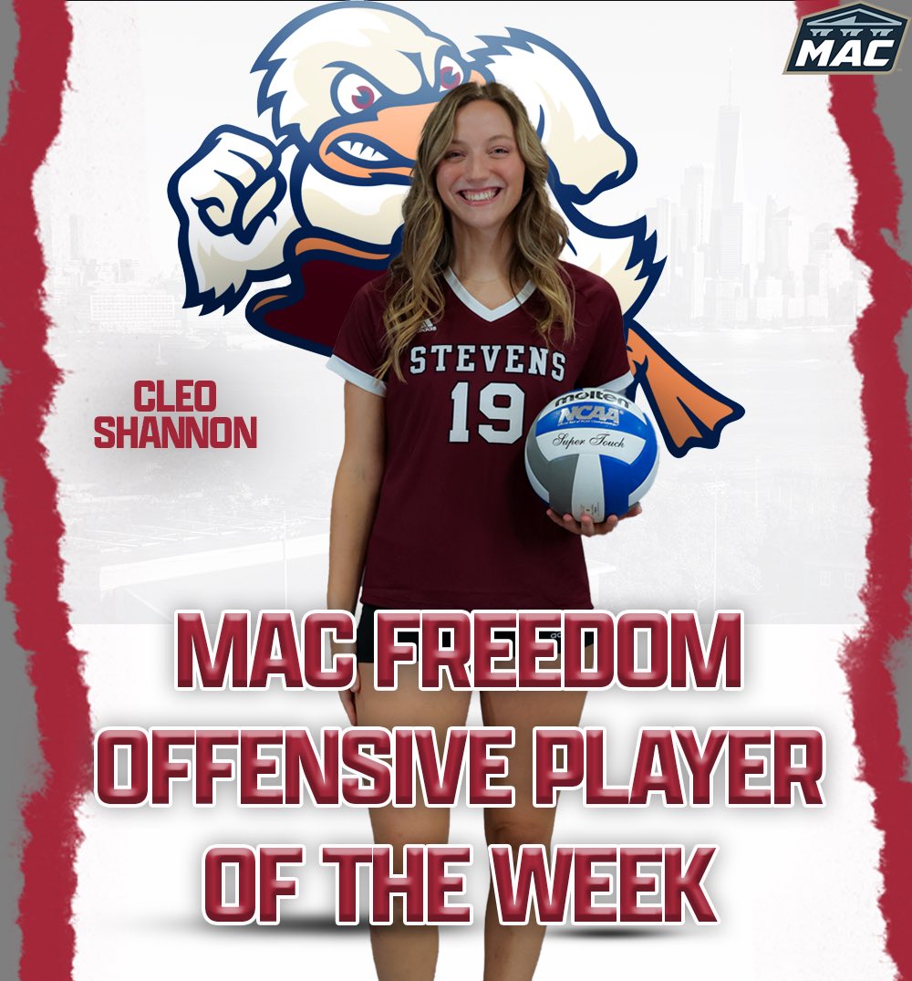 StevensDucks's tweet photo. @Stevens_VBall with the clean sweep as Cleo Shannon was the MAC Freedom Offensive Player of the Week and Liz Patterson was the MAC Freedom Defensive Player of the Week!

#AllRise 

@followstevens | @avcavolleyball https://t.co/pVWwdxNftL