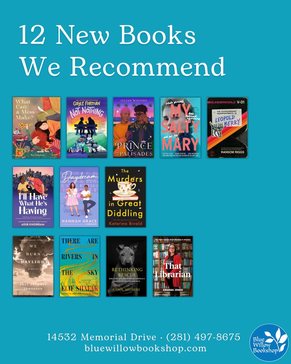 Blue Willow Bookshop (@bluewillowbooks) on Twitter photo What has our staff been reading and loving? We're glad you asked! bluewillowbookshop.com/blog/doozy-doz…
<a href="/gayleforman/">Gayle Forman (she/her)</a> <a href="/julianw_writes/">Julian Winters is Kind of Here</a> @CynthiaHand <a href="/jodimeadows/">Jodi Meadows</a> <a href="/ransomriggs/">Ransom Riggs</a> <a href="/Elif_Safak/">Elif Shafak</a> <a href="/CarolMithers/">Carol Mithers</a> <a href="/abmack33/">Amanda Jones: Defender of Libraries & Wonder</a> What has our staff been reading and loving? We're glad you asked! bluewillowbookshop.com/blog/doozy-doz…
<a href="/gayleforman/">Gayle Forman (she/her)</a> <a href="/julianw_writes/">Julian Winters is Kind of Here</a> @CynthiaHand <a href="/jodimeadows/">Jodi Meadows</a> <a href="/ransomriggs/">Ransom Riggs</a> <a href="/Elif_Safak/">Elif Shafak</a> <a href="/CarolMithers/">Carol Mithers</a> <a href="/abmack33/">Amanda Jones: Defender of Libraries & Wonder</a>