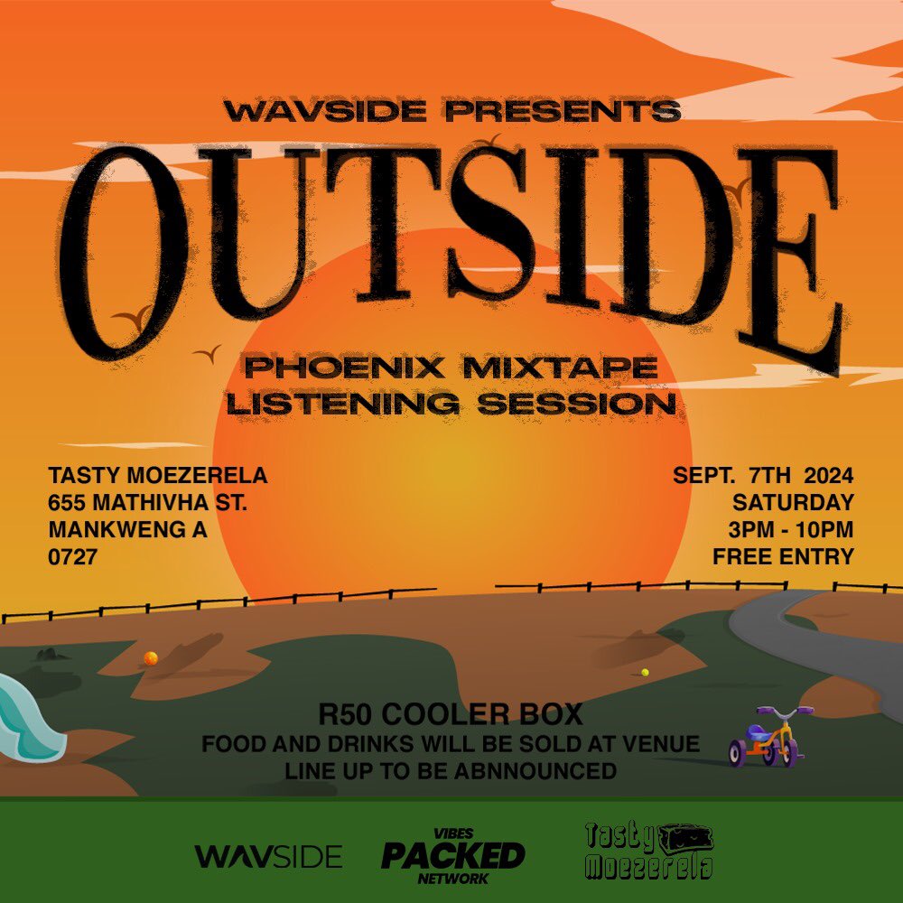 <a href="/WavSide/">WAVSIDE</a> throwing a mixtape listening session this weekend, man trus’ when i say we OUTSIDE.. this for my people from 013, pull up to the location and let’s vibe. - it’s about the culture of hip hop!