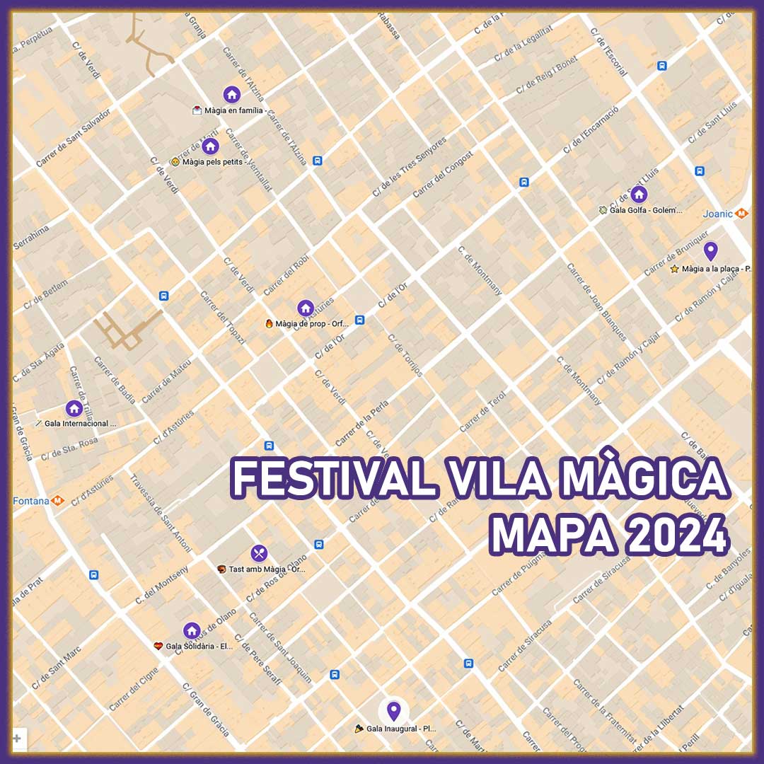Descobrim els 9 emplaçaments del barri de Gràcia on se celebrarà el #vilamagicabcn 2024 👇

Tots els espais ben connectats mitjançant les parades de metro de Fontana (L3) i Joanic (L4)🚇