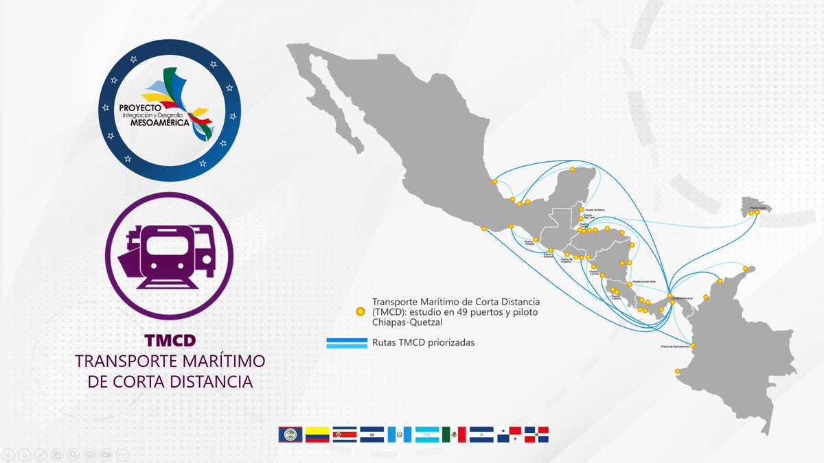 P_Mesoamerica's tweet photo. Transporte Marítimo de Corta Distancia #TMCD
@SEMAR_mx @cocatram @sg_sieca y @AMEXCID participaron en la IX reunión del Grupo #TMCD para conocer avances en estudio de cargas de Centroamérica y próximos encuentros con autoridades portuarias de #Guatemala y #CostaRica. https://t.co/ZLHR7i49uc