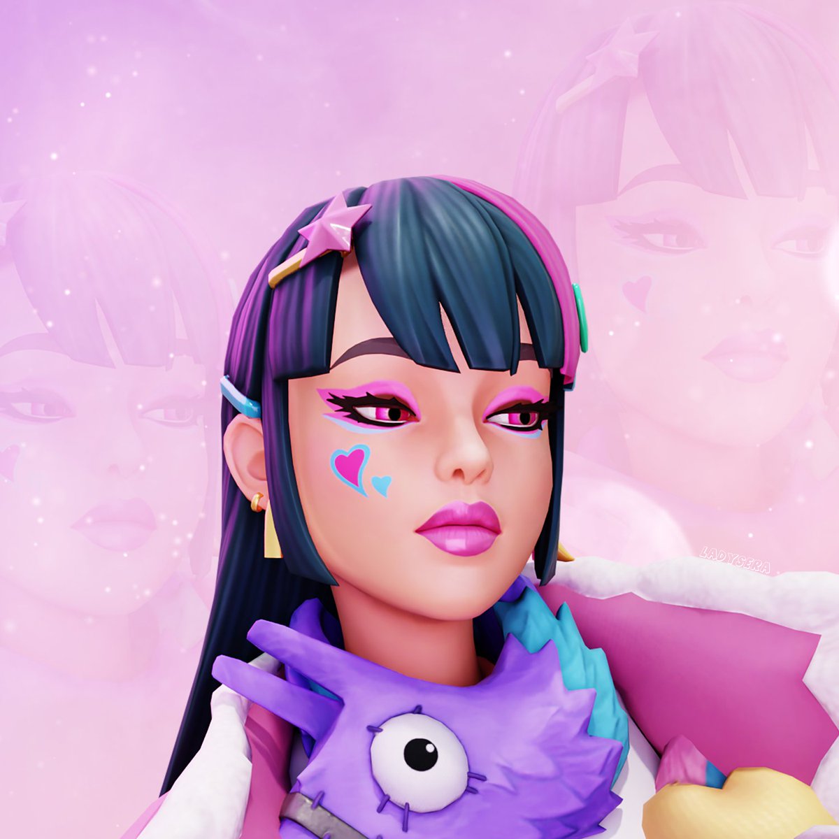 MiladySerah's tweet photo. New Dali Arts 🩷

#Fortnite #FortniteAbsoluteDoom #FortniteArt #FortniteFanArt #Dali #FortniteDali #Blender #3DArtwork #3DArt https://t.co/HK7le1d1LM
