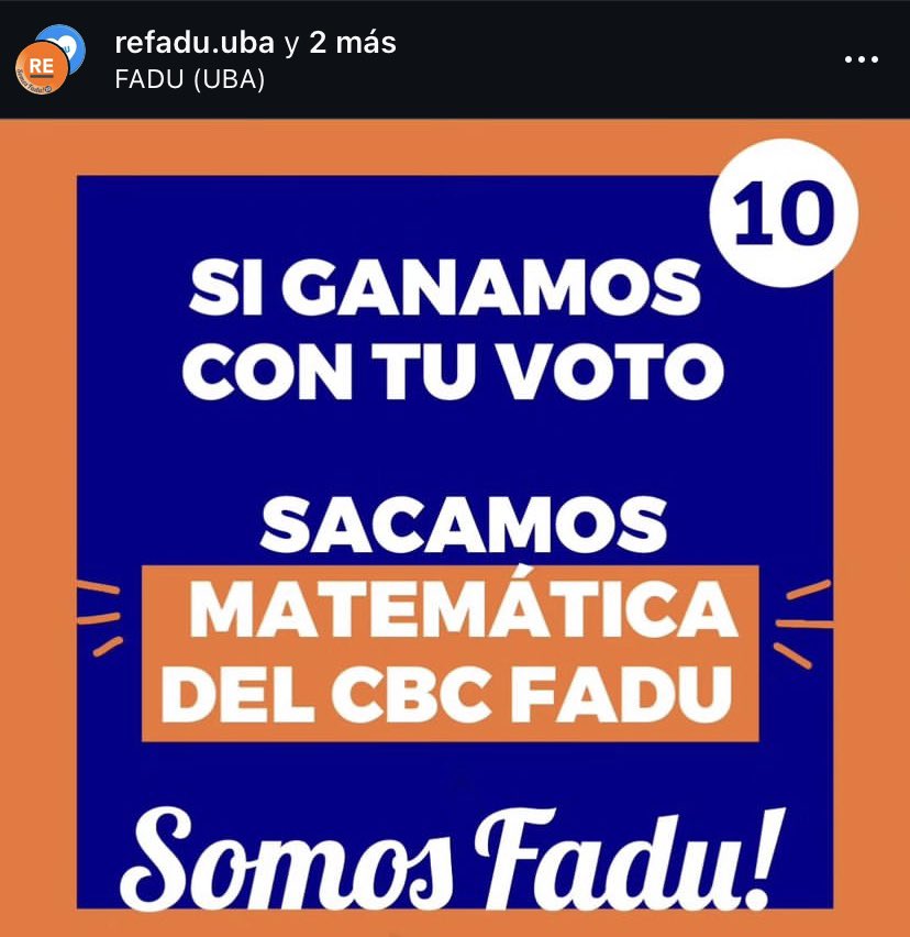 Se creen capos y lo único que logran es multiplicar ignorantes. Quieren sacar matemática en la facultad que justamente tiene la carrera de Arquitectura. La educación va en picada, indignante.