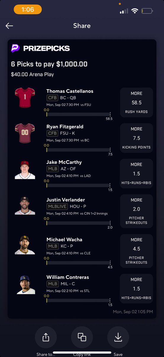 J9Props_'s tweet image. Imma leave this here , Top 2 props @vReyyzz , Wacha Ks @BaneSquad_ Let’s get paid today 🔥 My POTD is Contreras &amp;amp; McCarthy HRR
#GamblingX #SpaceTalk #MLB #NCAAF