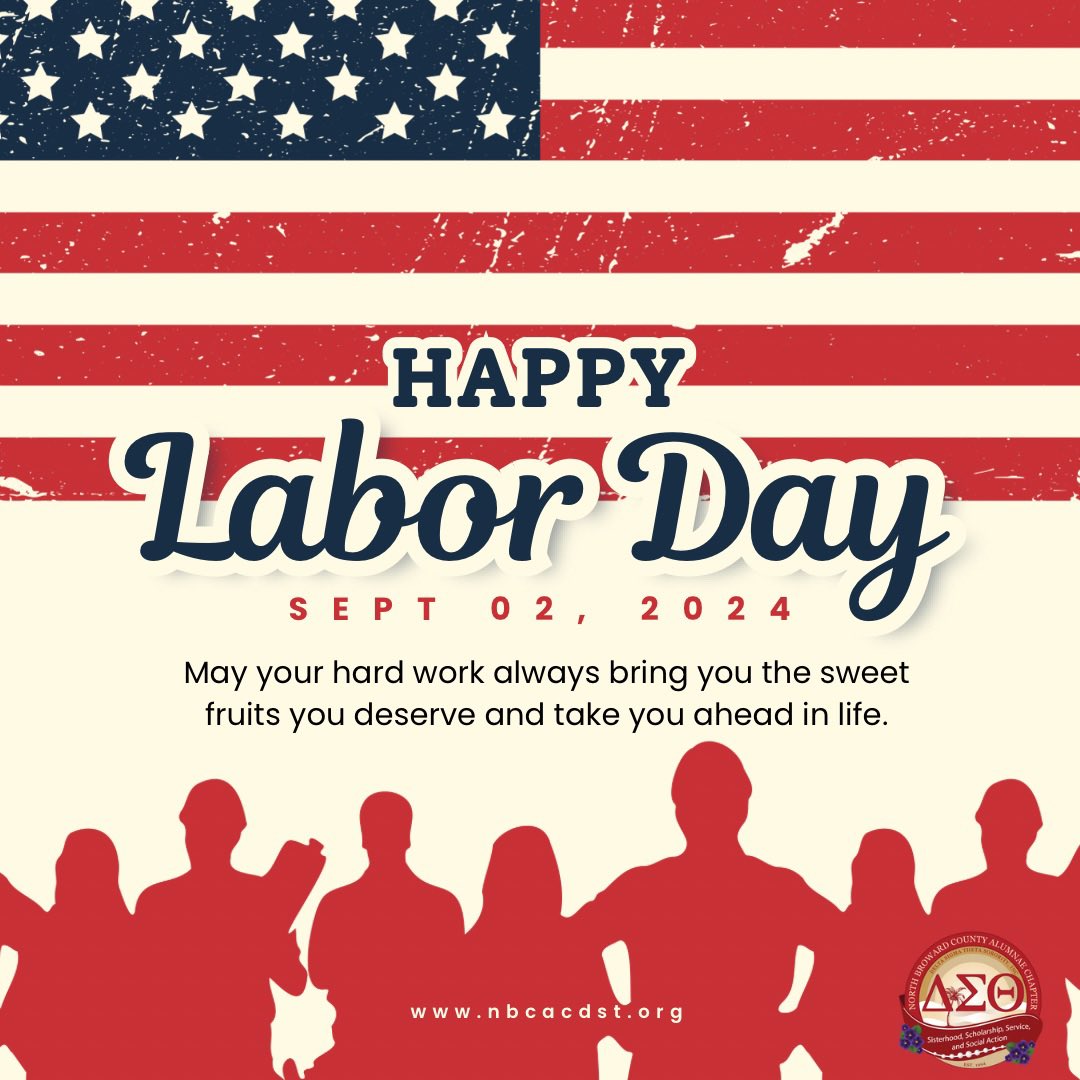 nbcacdeltas's tweet photo. Happy Labor Day 🇺🇸
 #LaborDay2024
#NBCACDST
#SRDST
#dst1913 
#deltasworldwide https://t.co/nntkOWrvkP
