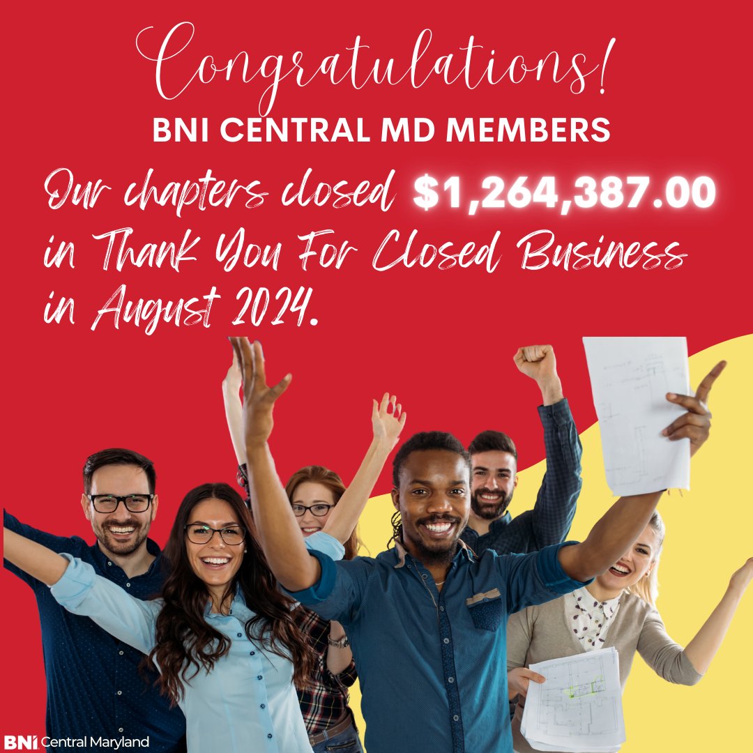 BNICentralMD's tweet photo. #BNICentralMD #TYFCB #growourthrivingcommunity https://t.co/cJGWDLb1hb