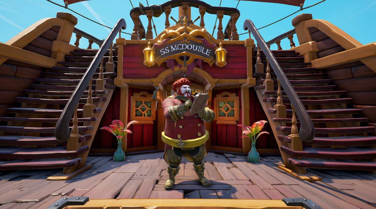 SeaOfThieves's tweet photo. Scared of clowns? We sure hope not, because our latest Creator Spotlight features the burger clown himself, @CaptDonMcRon! Learn all about his one of a kind style of content as we grill him for answers: https://t.co/02zebSKjun https://t.co/qJVRfYTf4C