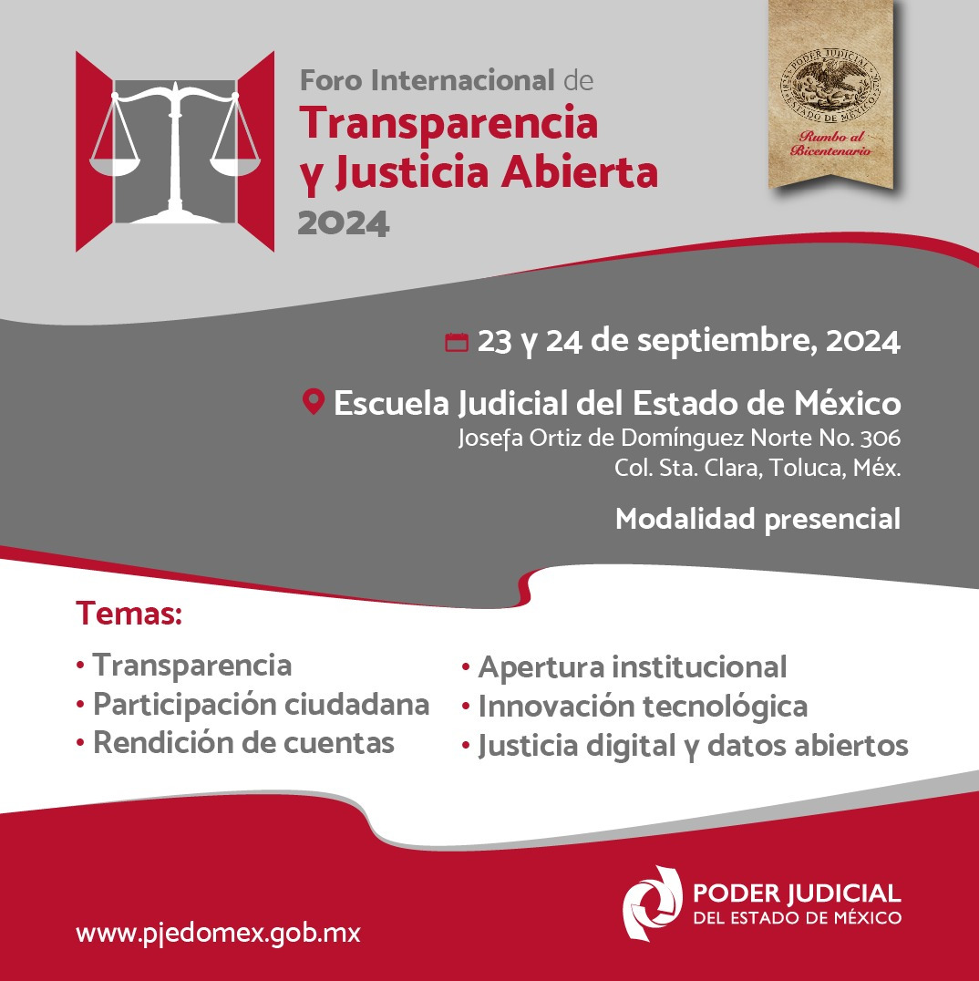 PJEdomex's tweet photo. Únete a este espacio de diálogo y aprendizaje donde expertos nacionales e internacionales compartirán sus experiencias sobre cómo hacer la justicia más transparente y accesible. 🏛️🤝

Toda la información en:
https://t.co/f84xixVKwI https://t.co/LgID0w7Yz7