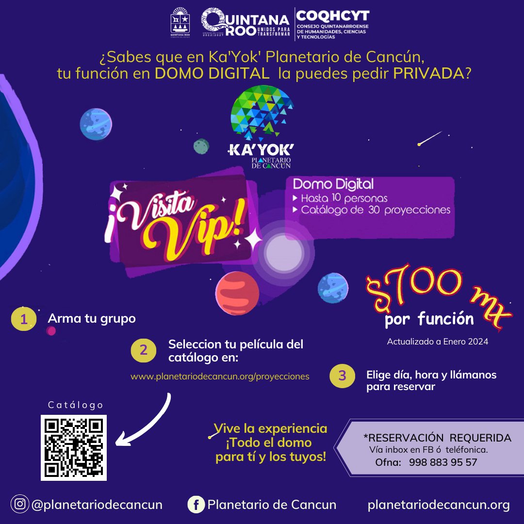 PlanetarioCun's tweet photo. AGENDA de Septiembre 2024 en Ka'Yok'
@PlanetarioCun
Más actividades en:
https://t.co/27g1LjxB5L
@VivoEnCancun @DonLimon @Lizzysa @Cultura_Cancun @soyAleFloresmx @PorqueAmoCancun @Love_Cancun @EscuelasCancun
#KayokContigo un #UniversoParaTí https://t.co/SQxJeBH6U5